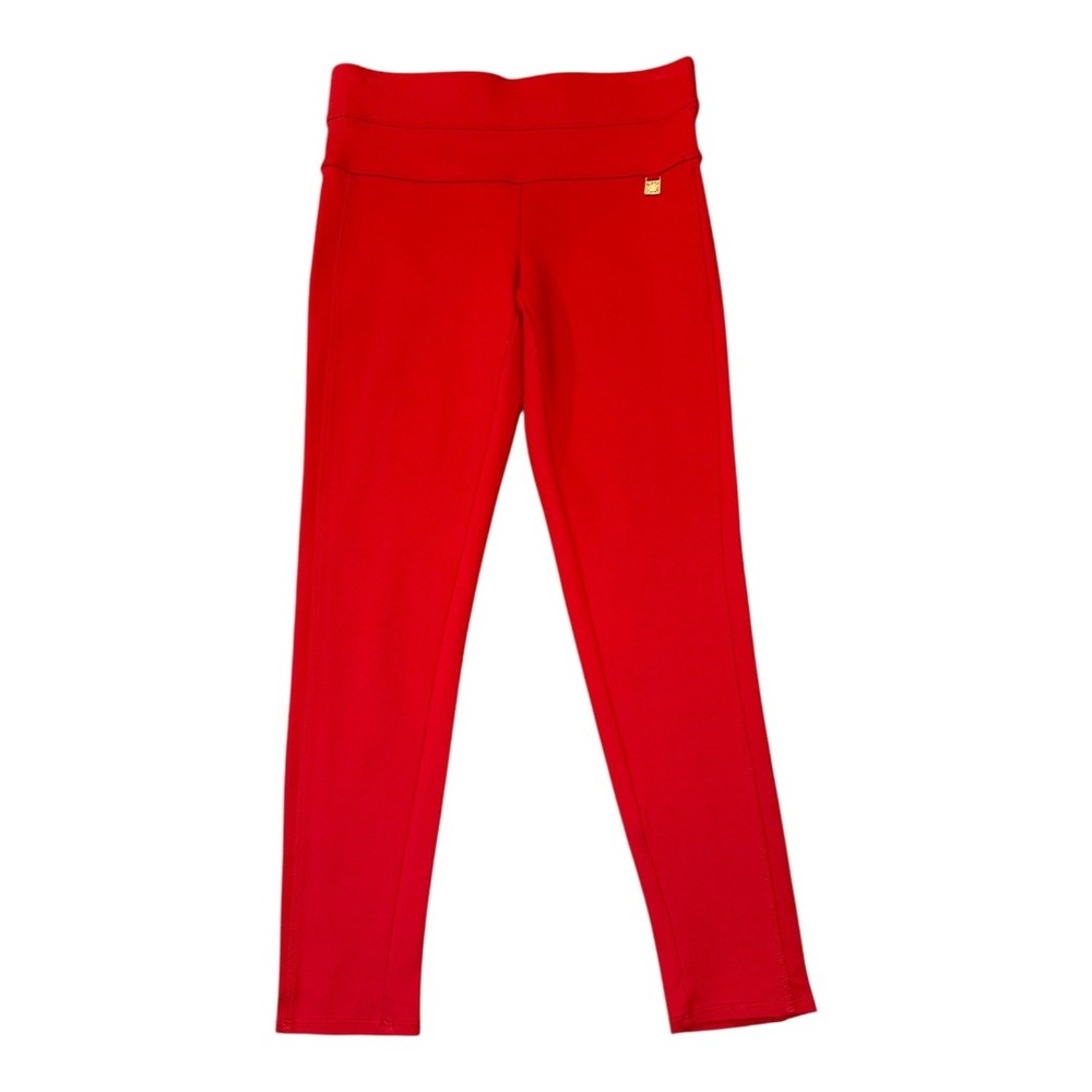 Anne Klein Red Leggings‎ Womens Small Stretch High Waist Athleisure Pants